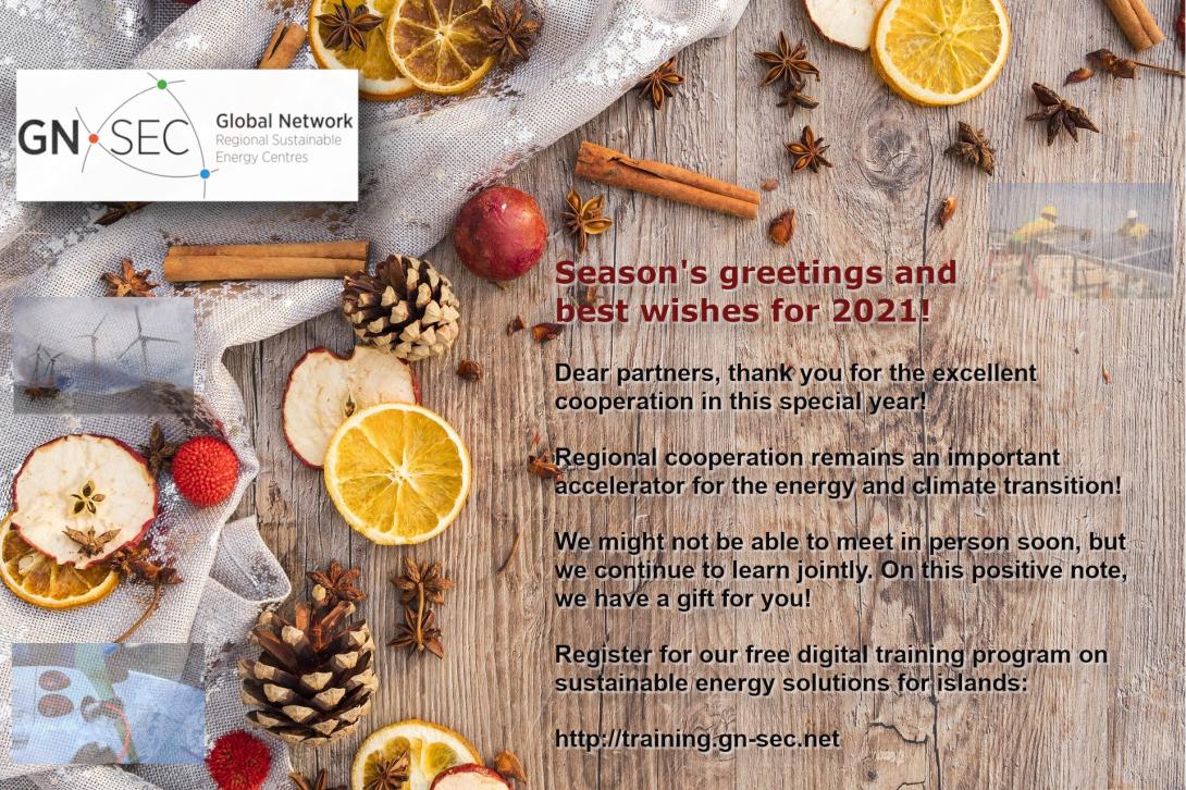Season's greetings from the Global Network of Regional Sustainable Energy Centres!