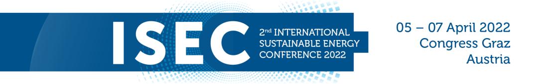 Call for papers for the 2022 ISEC focusing on “Renewable Heating and Cooling in Integrated Urban and Industrial Energy Systems”, Deadline 07 November 2021